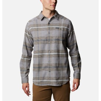 Columbia Cornell Woods Flannel Long Sleeve, Camisa Grises Para Hombre | 913657-XYJ